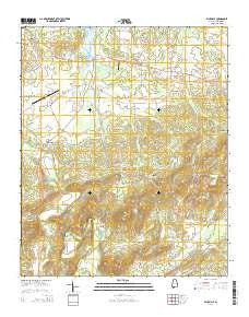Ellisville Alabama Current topographic map, 1:24000 scale, 7.5 X 7.5 Minute, Year 2014