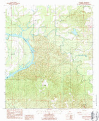 Elm Bluff Alabama Historical topographic map, 1:24000 scale, 7.5 X 7.5 Minute, Year 1987