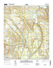 Elmore Alabama Current topographic map, 1:24000 scale, 7.5 X 7.5 Minute, Year 2014