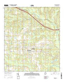 Elsanor Alabama Current topographic map, 1:24000 scale, 7.5 X 7.5 Minute, Year 2014