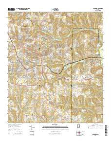 Enterprise Alabama Current topographic map, 1:24000 scale, 7.5 X 7.5 Minute, Year 2014