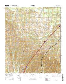 Epes West Alabama Current topographic map, 1:24000 scale, 7.5 X 7.5 Minute, Year 2014