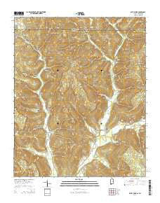 Estill Fork Alabama Current topographic map, 1:24000 scale, 7.5 X 7.5 Minute, Year 2014