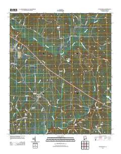Ethelsville Alabama Historical topographic map, 1:24000 scale, 7.5 X 7.5 Minute, Year 2011