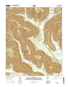 Eureka Alabama Current topographic map, 1:24000 scale, 7.5 X 7.5 Minute, Year 2014