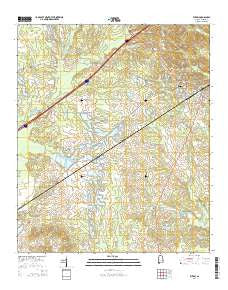 Eutaw Alabama Current topographic map, 1:24000 scale, 7.5 X 7.5 Minute, Year 2014