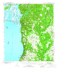 Fairhope Alabama Historical topographic map, 1:62500 scale, 15 X 15 Minute, Year 1941