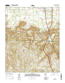 Falkville Alabama Current topographic map, 1:24000 scale, 7.5 X 7.5 Minute, Year 2014