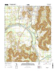 Farley Alabama Current topographic map, 1:24000 scale, 7.5 X 7.5 Minute, Year 2014