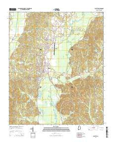 Fayette Alabama Current topographic map, 1:24000 scale, 7.5 X 7.5 Minute, Year 2014