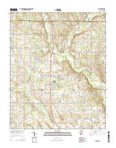 Fisk Alabama Current topographic map, 1:24000 scale, 7.5 X 7.5 Minute, Year 2014