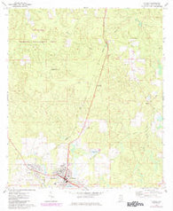 Florala Alabama Historical topographic map, 1:24000 scale, 7.5 X 7.5 Minute, Year 1971