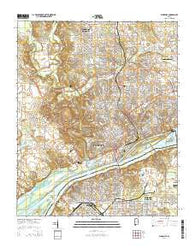 Florence Alabama Current topographic map, 1:24000 scale, 7.5 X 7.5 Minute, Year 2014