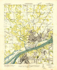 Florence Alabama Historical topographic map, 1:24000 scale, 7.5 X 7.5 Minute, Year 1936