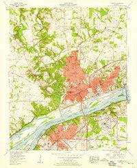 Florence Alabama Historical topographic map, 1:24000 scale, 7.5 X 7.5 Minute, Year 1957