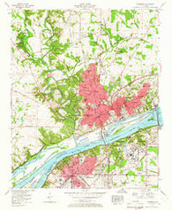 Florence Alabama Historical topographic map, 1:24000 scale, 7.5 X 7.5 Minute, Year 1957