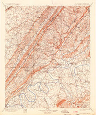 Fort Payne Alabama Historical topographic map, 1:125000 scale, 30 X 30 Minute, Year 1900