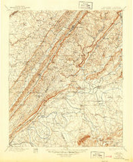 Fort Payne Alabama Historical topographic map, 1:125000 scale, 30 X 30 Minute, Year 1900