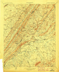 Fort Payne Alabama Historical topographic map, 1:125000 scale, 30 X 30 Minute, Year 1900