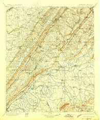 Fort Payne Alabama Historical topographic map, 1:125000 scale, 30 X 30 Minute, Year 1900