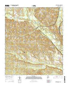 Fort Mitchell Alabama Current topographic map, 1:24000 scale, 7.5 X 7.5 Minute, Year 2014