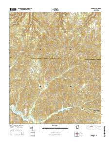 Frankfort Alabama Current topographic map, 1:24000 scale, 7.5 X 7.5 Minute, Year 2014