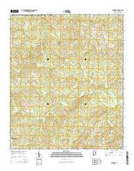 Fredonia Alabama Current topographic map, 1:24000 scale, 7.5 X 7.5 Minute, Year 2014