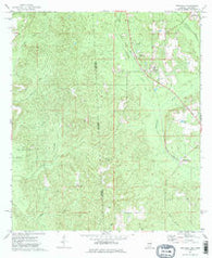 Fruitdale Alabama Historical topographic map, 1:24000 scale, 7.5 X 7.5 Minute, Year 1974