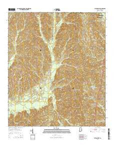 Fulton West Alabama Current topographic map, 1:24000 scale, 7.5 X 7.5 Minute, Year 2014
