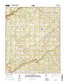 Fyffe Alabama Current topographic map, 1:24000 scale, 7.5 X 7.5 Minute, Year 2014