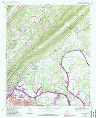Gadsden East Alabama Historical topographic map, 1:24000 scale, 7.5 X 7.5 Minute, Year 1967