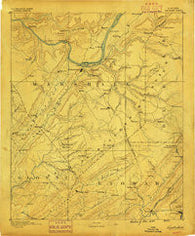 Gadsden Alabama Historical topographic map, 1:125000 scale, 30 X 30 Minute, Year 1888