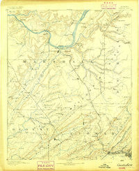 Gadsden Alabama Historical topographic map, 1:125000 scale, 30 X 30 Minute, Year 1892