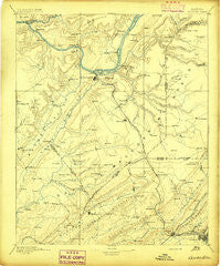 Gadsden Alabama Historical topographic map, 1:125000 scale, 30 X 30 Minute, Year 1895