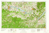 Gadsden Alabama Historical topographic map, 1:250000 scale, 1 X 2 Degree, Year 1960