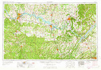 Gadsden Alabama Historical topographic map, 1:250000 scale, 1 X 2 Degree, Year 1963