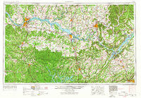 Gadsden Alabama Historical topographic map, 1:250000 scale, 1 X 2 Degree, Year 1956