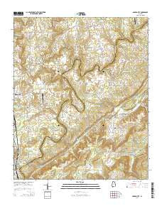 Garden City Alabama Current topographic map, 1:24000 scale, 7.5 X 7.5 Minute, Year 2014