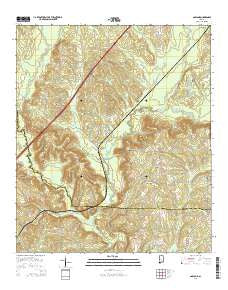 Garland Alabama Current topographic map, 1:24000 scale, 7.5 X 7.5 Minute, Year 2014