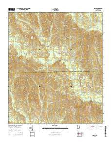 Gaston Alabama Current topographic map, 1:24000 scale, 7.5 X 7.5 Minute, Year 2014