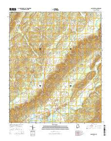 Gaylesville Alabama Current topographic map, 1:24000 scale, 7.5 X 7.5 Minute, Year 2014