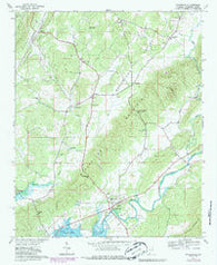Gaylesville Alabama Historical topographic map, 1:24000 scale, 7.5 X 7.5 Minute, Year 1967