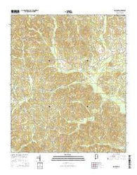 Gin Creek Alabama Current topographic map, 1:24000 scale, 7.5 X 7.5 Minute, Year 2014
