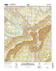 Glencoe Alabama Current topographic map, 1:24000 scale, 7.5 X 7.5 Minute, Year 2014