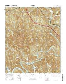 Goodsprings Alabama Current topographic map, 1:24000 scale, 7.5 X 7.5 Minute, Year 2014