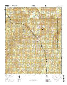 Goodwater Alabama Current topographic map, 1:24000 scale, 7.5 X 7.5 Minute, Year 2014