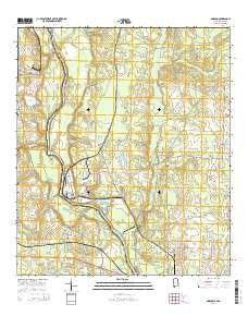 Gordon Alabama Current topographic map, 1:24000 scale, 7.5 X 7.5 Minute, Year 2014