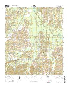 Gordonsville Alabama Current topographic map, 1:24000 scale, 7.5 X 7.5 Minute, Year 2014