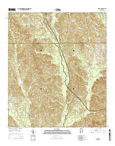 Grady Alabama Current topographic map, 1:24000 scale, 7.5 X 7.5 Minute, Year 2014
