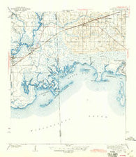 Grand Bay Alabama Historical topographic map, 1:62500 scale, 15 X 15 Minute, Year 1943